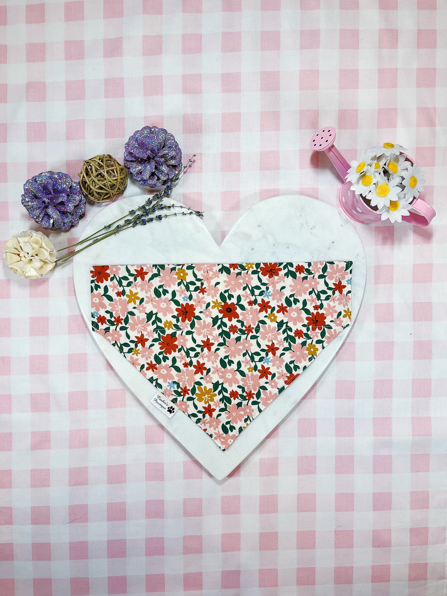Tulip and Cottage Floral Bandana