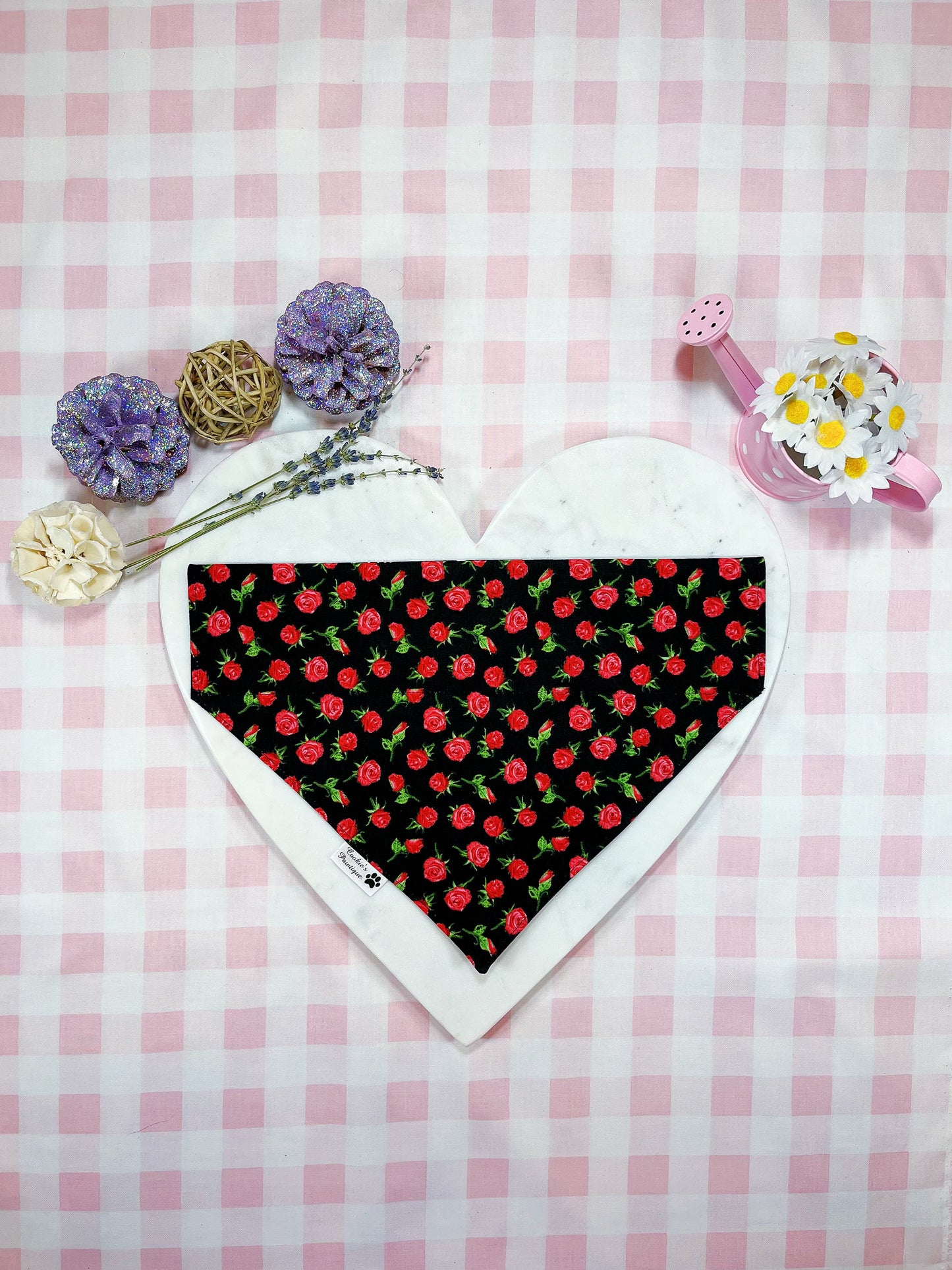 Pirate Skulls and Roses Bandana
