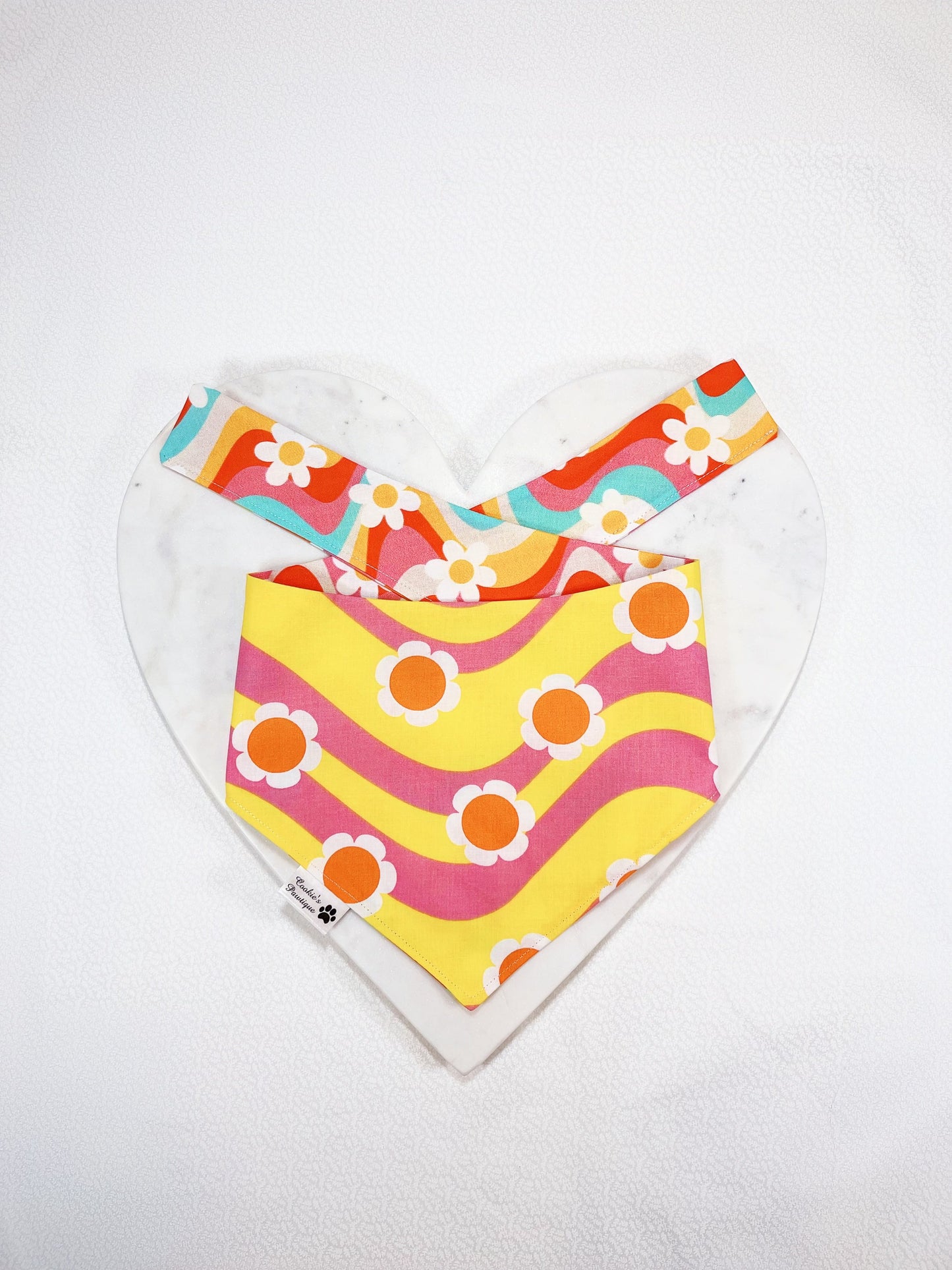 Groovy Retro Floral Bandana