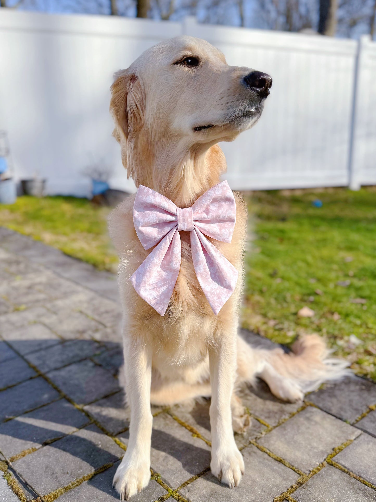 Pastel Floral In Light Pink Bow