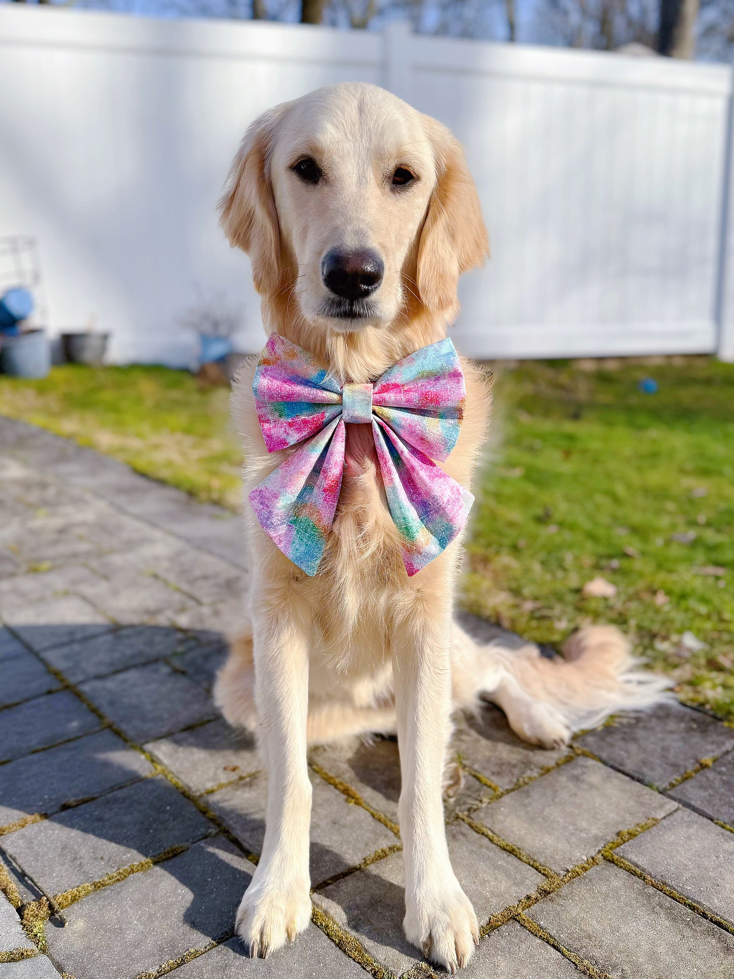 Spring Tie Dye Bow