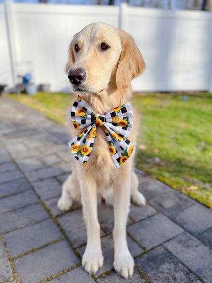 Sunflowers On Plaid Bow