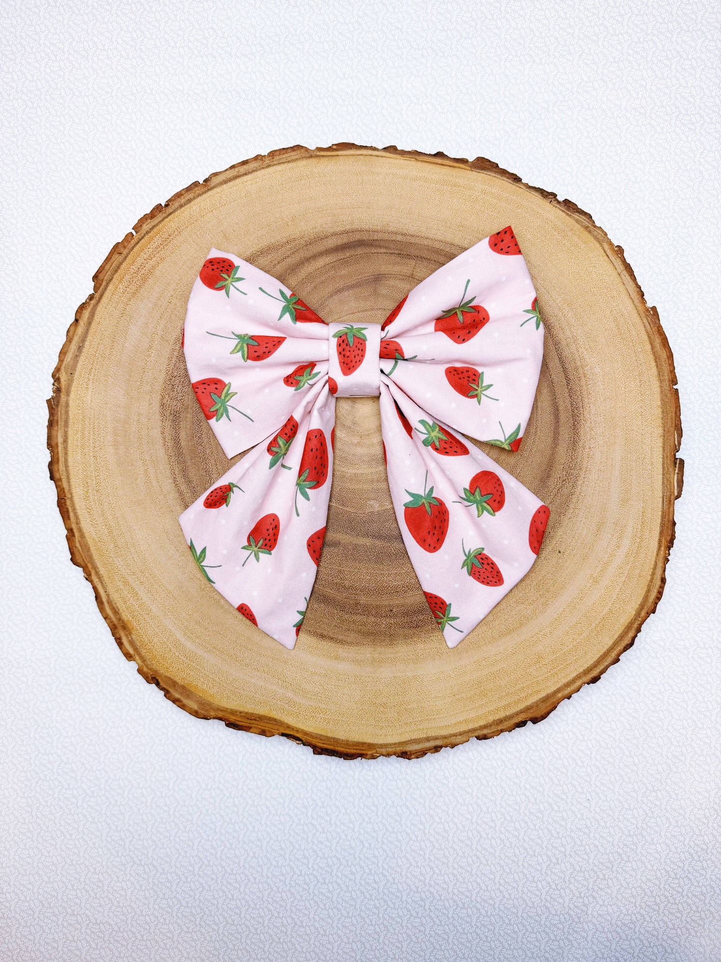 Pink Strawberries Bow