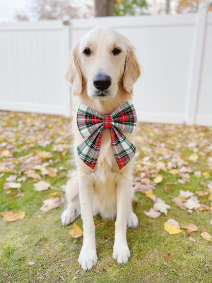 Large Lodge Plaid Christmas Bow