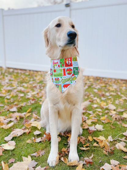 Grinchmas Patchwork Bandana