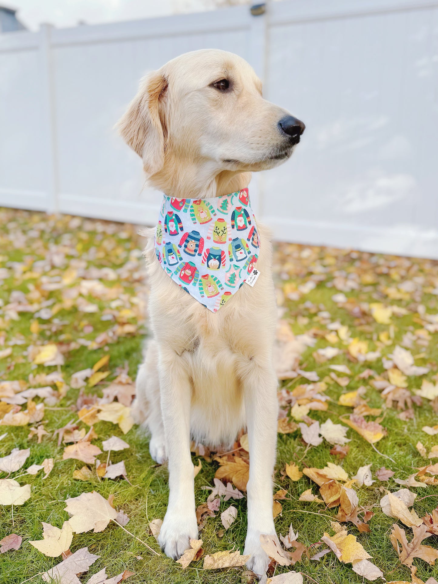 Christmas Sweaters and Snowflakes Bandana