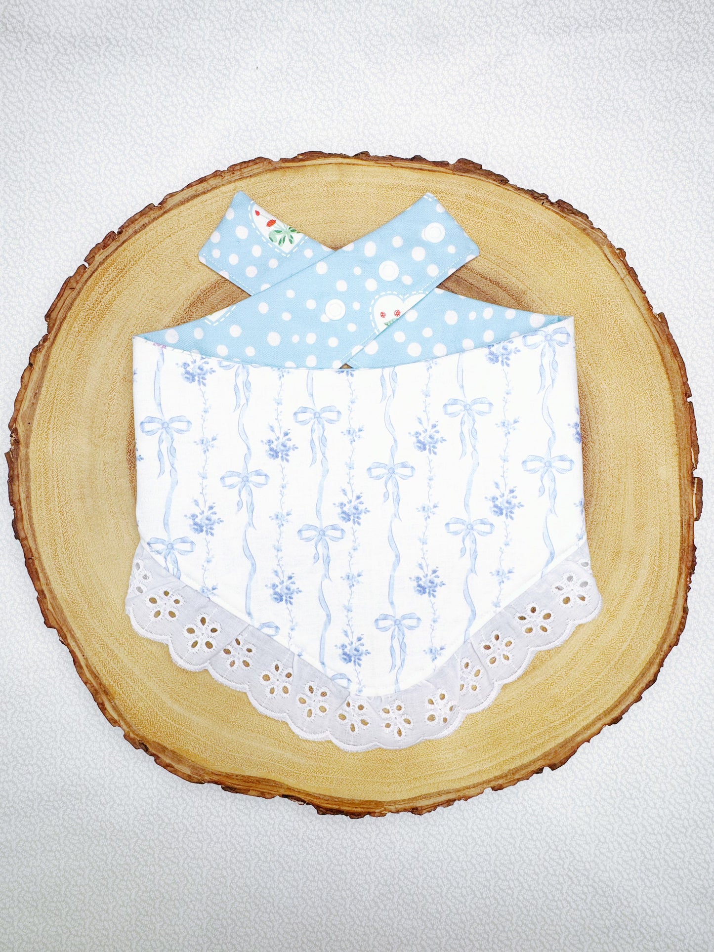 Flower Hearts and Stripe Bows Bandana