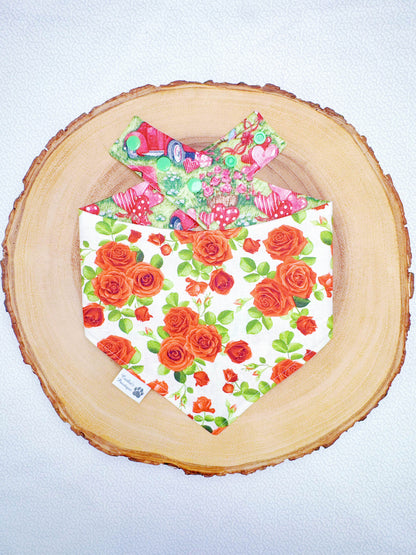 Valentine Trucks and Roses Bandana