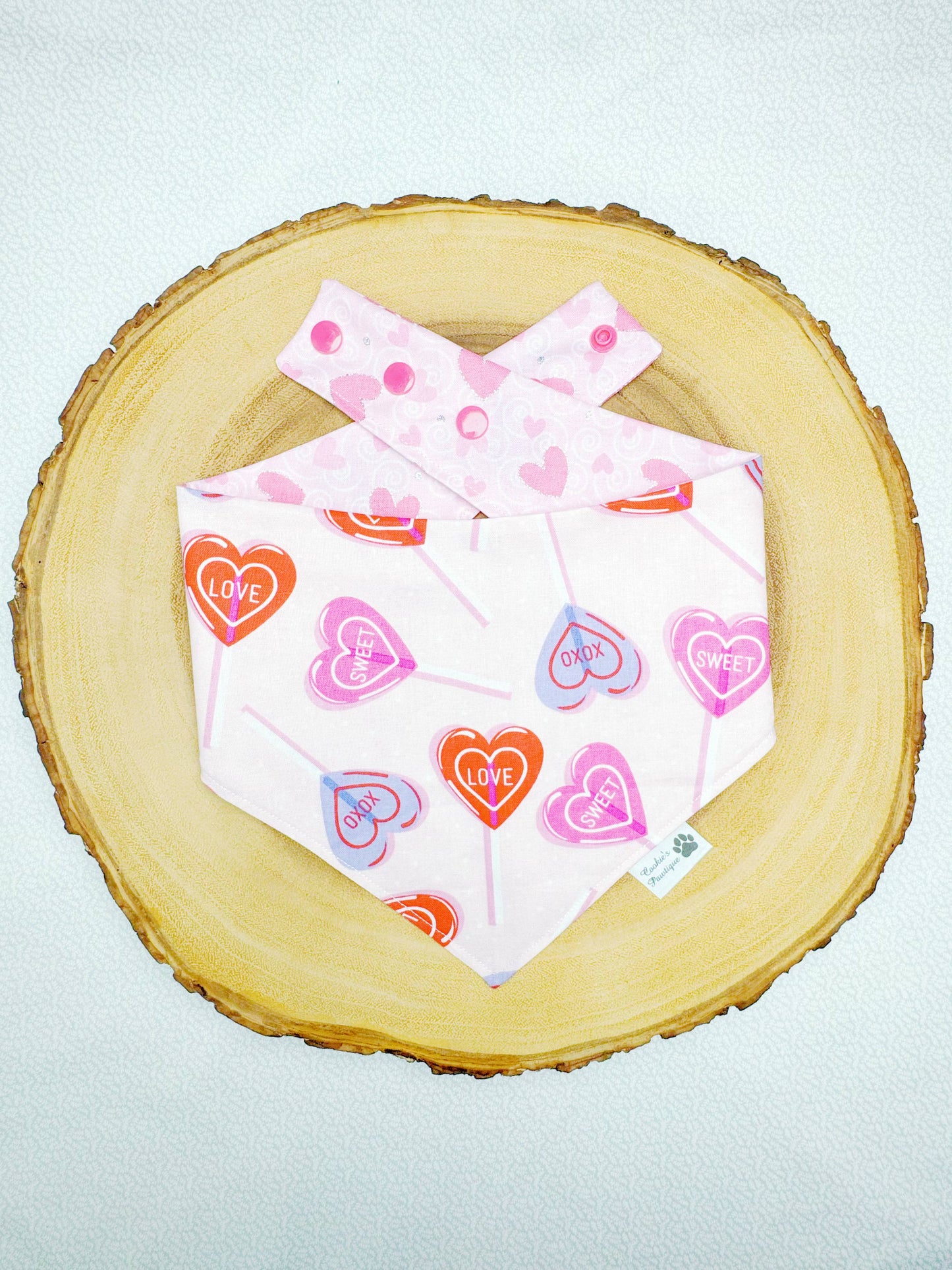 Sweet Lollipops and Hearts Bandana