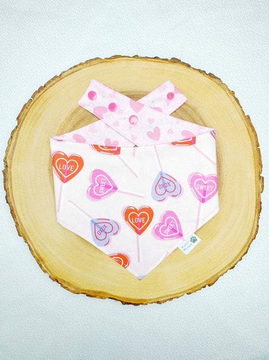 Sweet Lollipops and Hearts Bandana