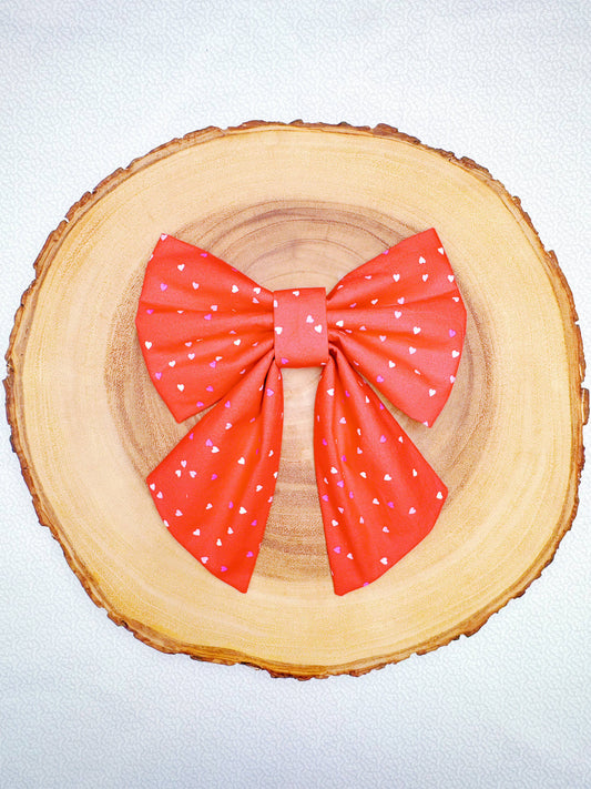 Tossed Mini Hearts Bow