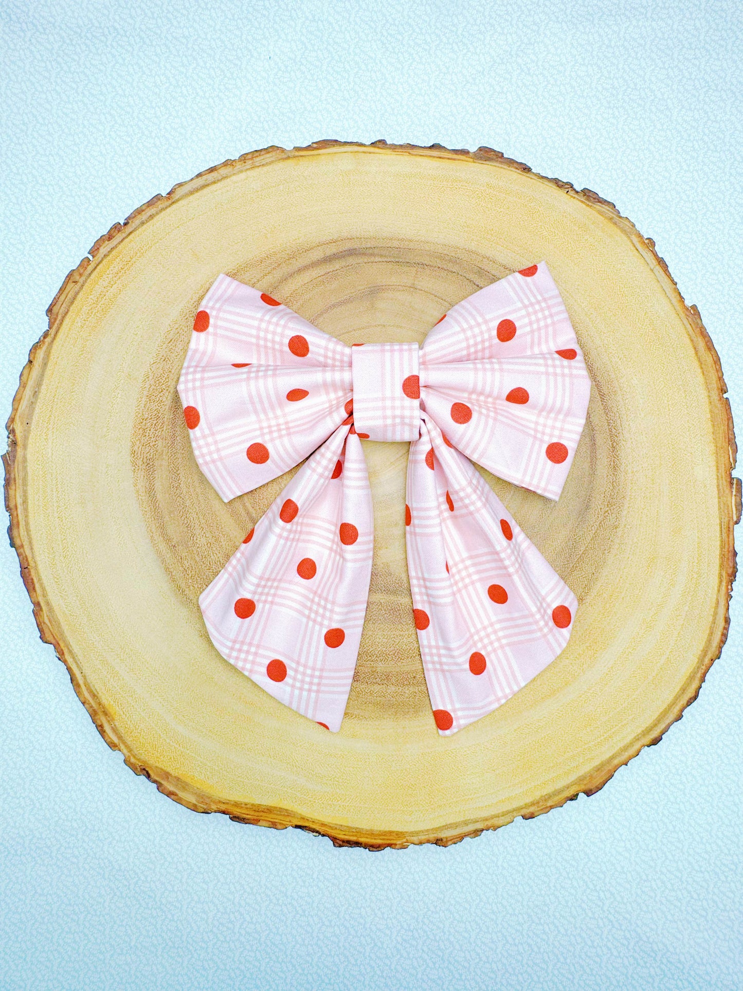 Polka Dot Checks Bow