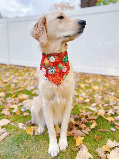 Christmas Bows and Ornaments Bandana