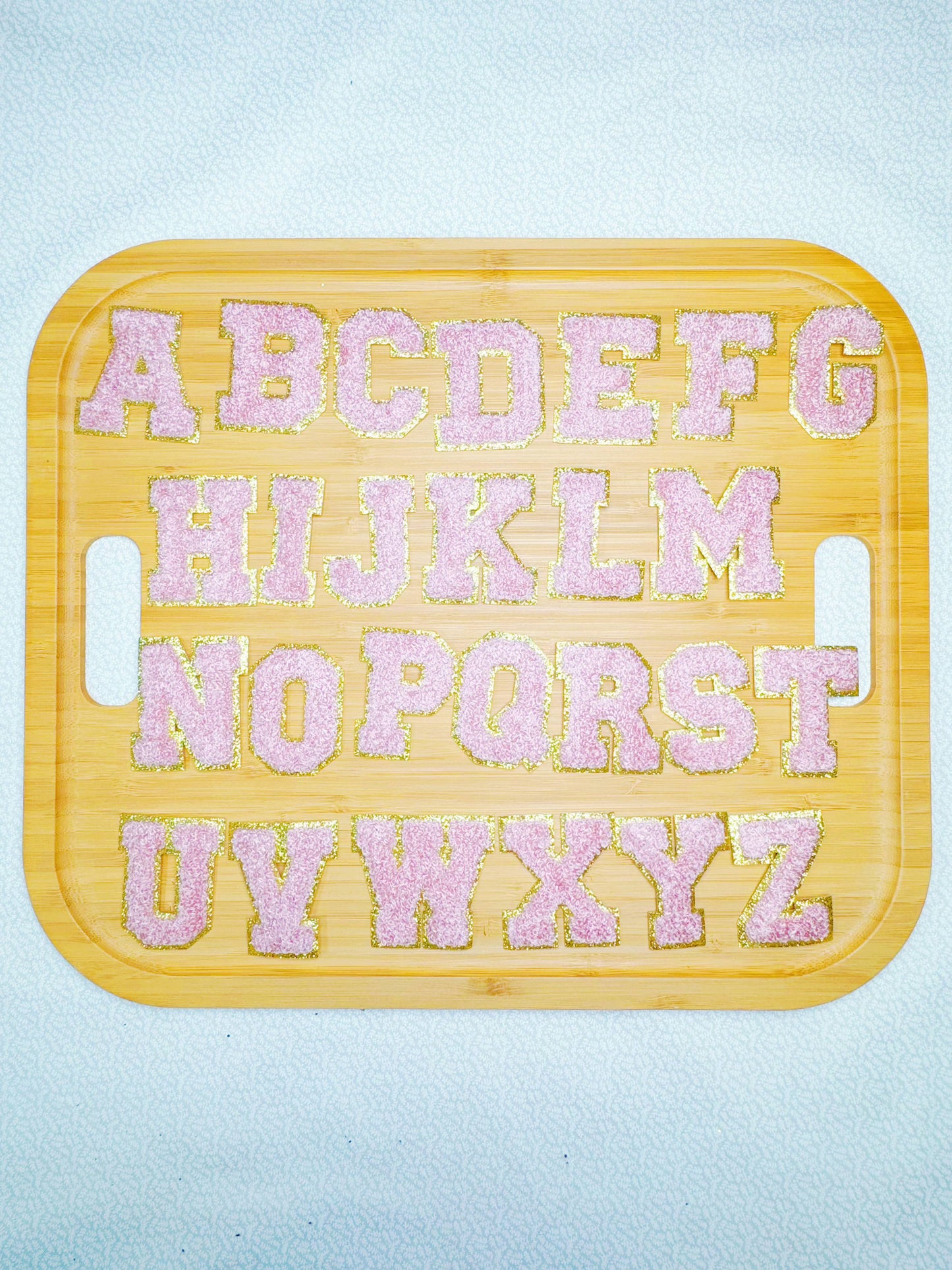 Baby Pink Alphabet Patches