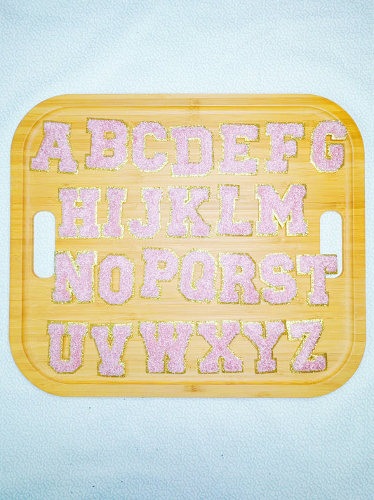 Baby Pink Alphabet Patches