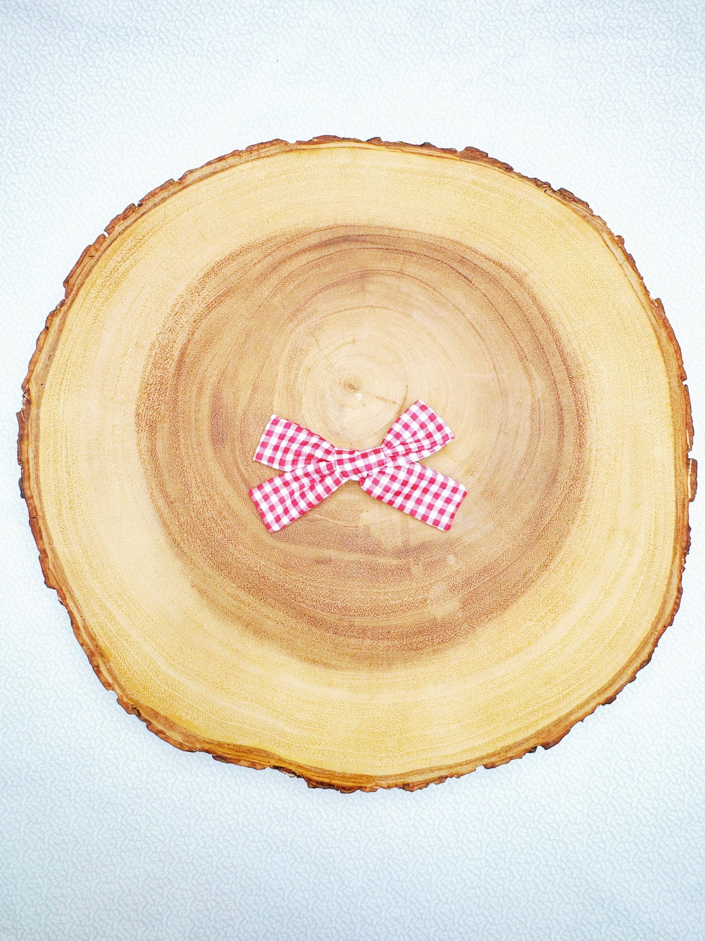 Red Gingham Hair Bow