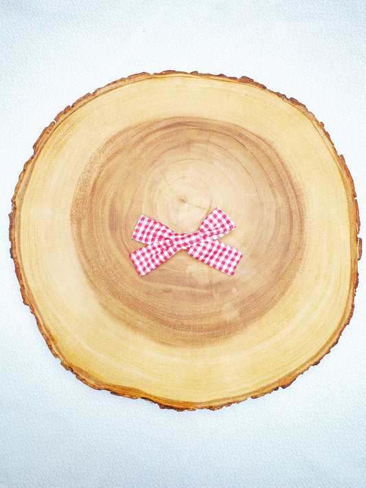 Red Gingham Hair Bow