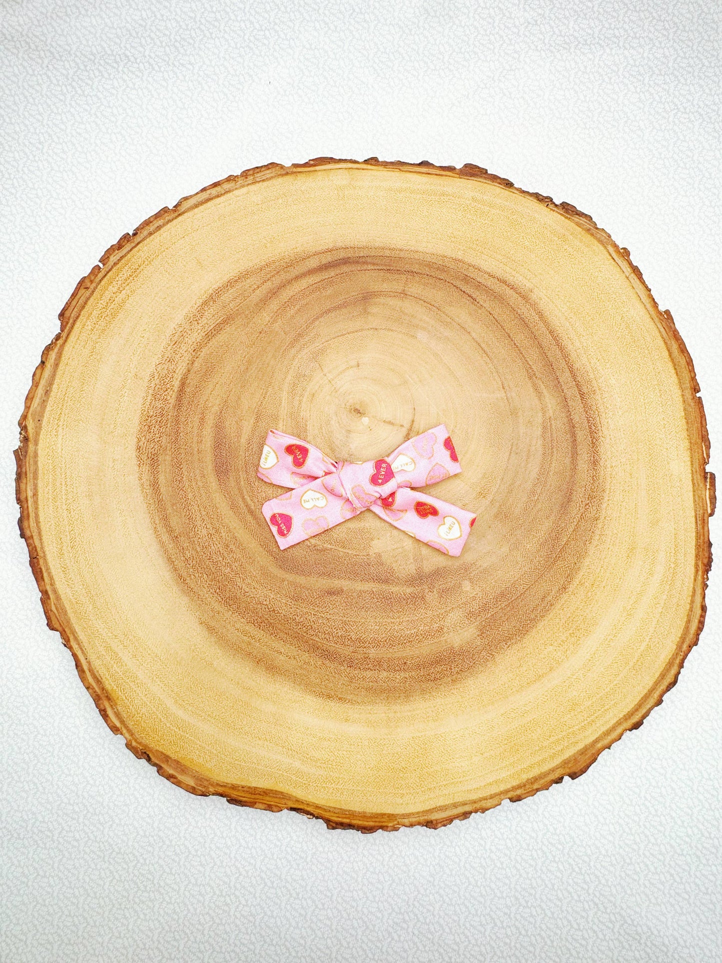 Valentine Conversation Hearts Hair Bow