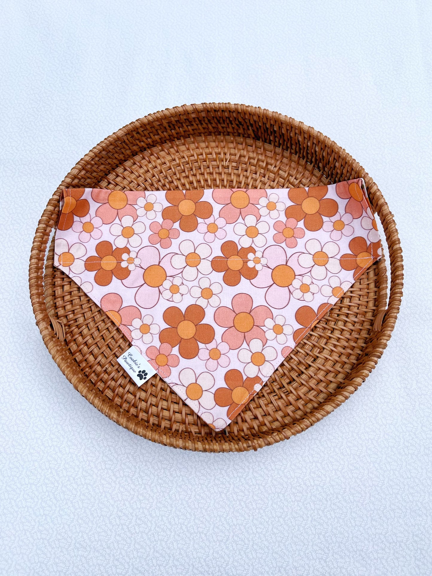 Happy Pumpkins And Retro Daisies Bandana