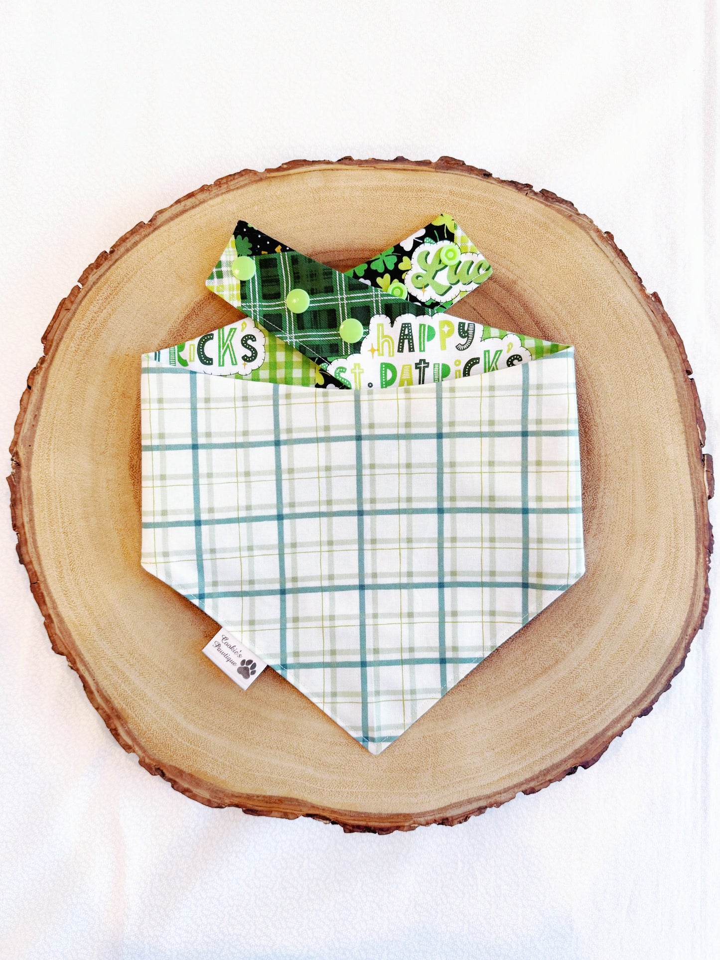 St. Patrick's Patchwork and Plaid Bandana