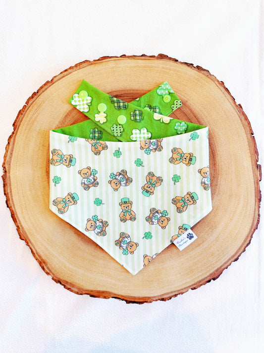 Teddy Bear and Clovers Bandana