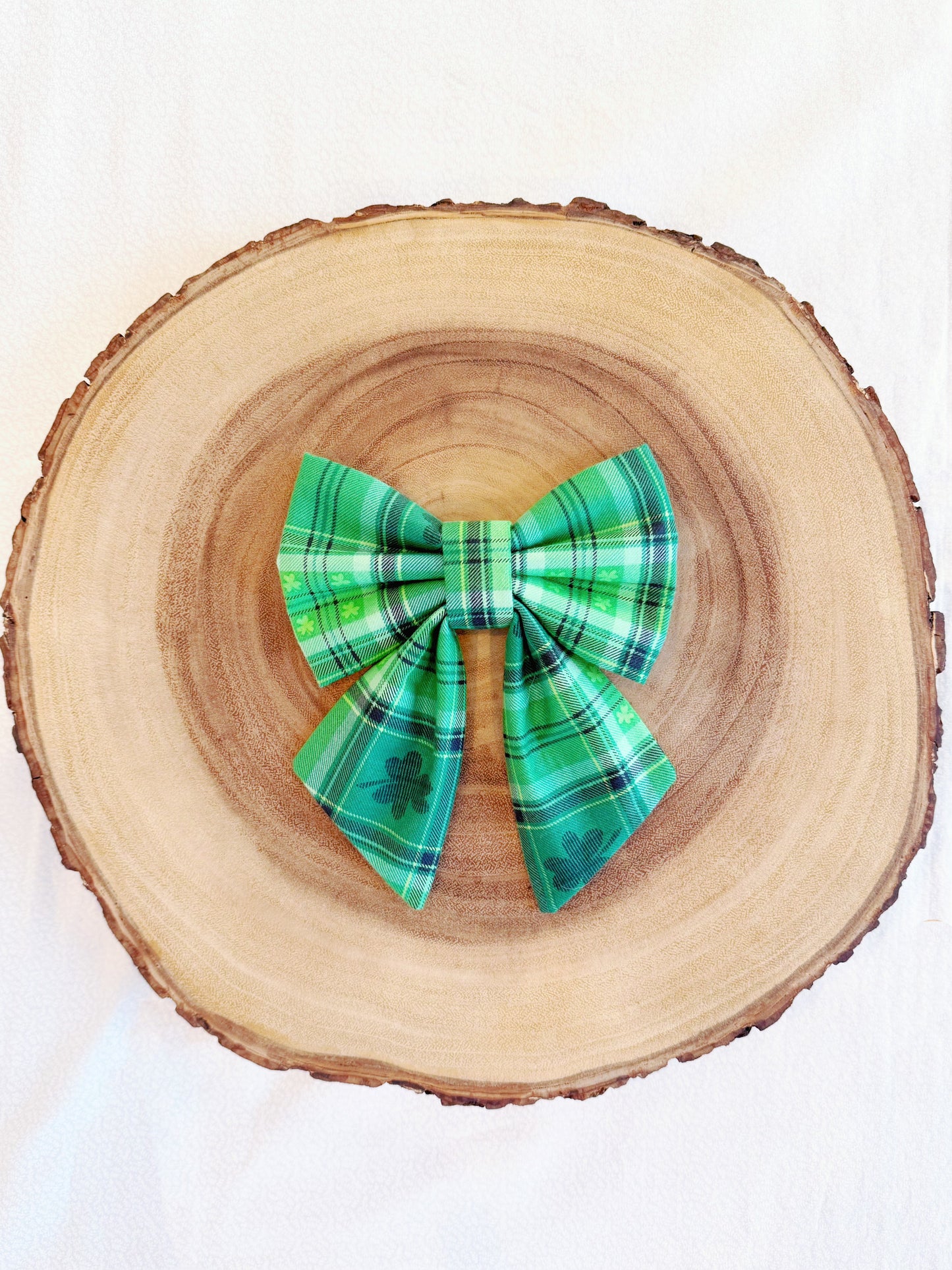 Clover Plaid Bow