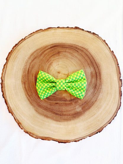 Green Checks Bow