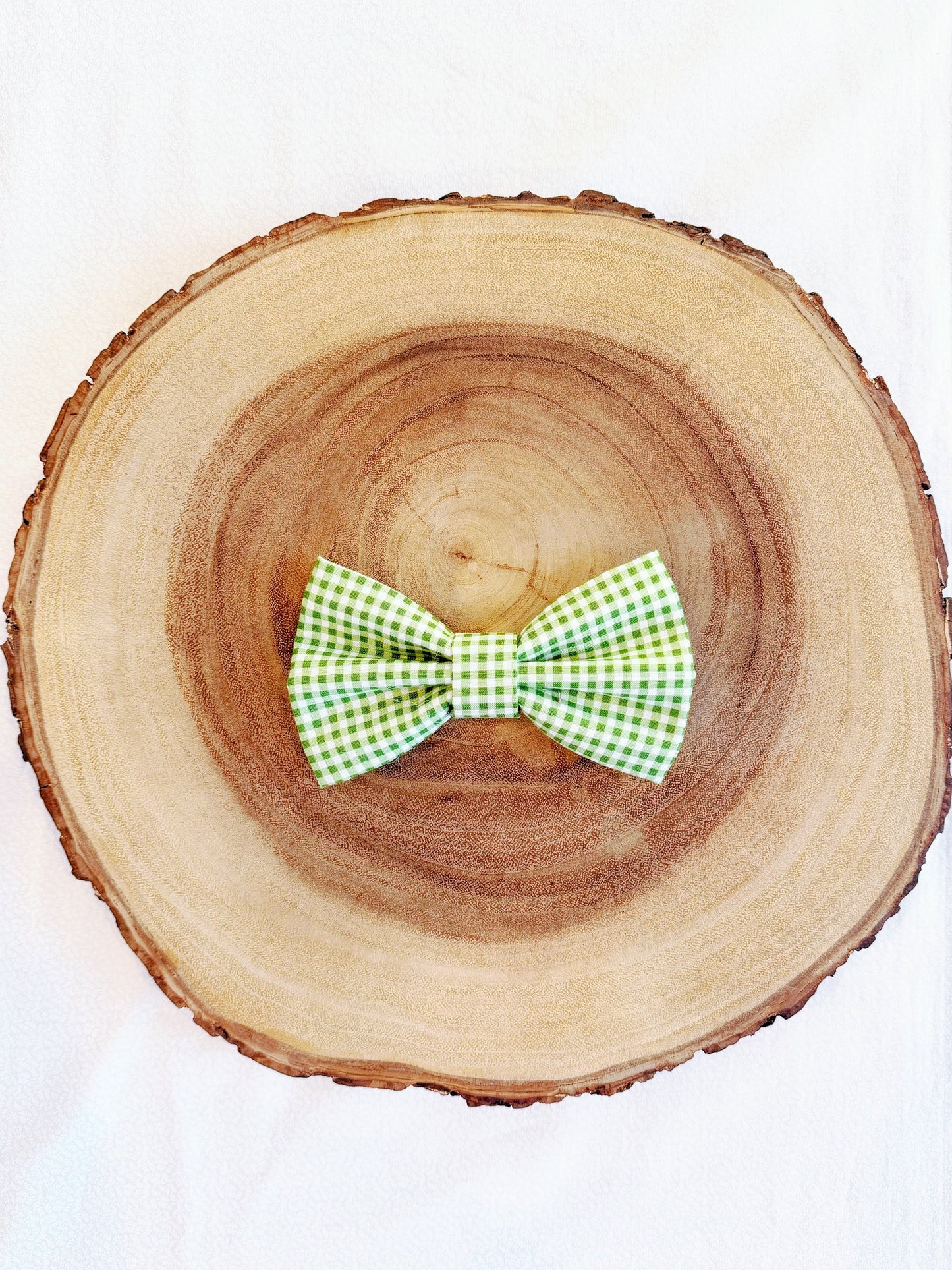 Green Plaid Bow - 1