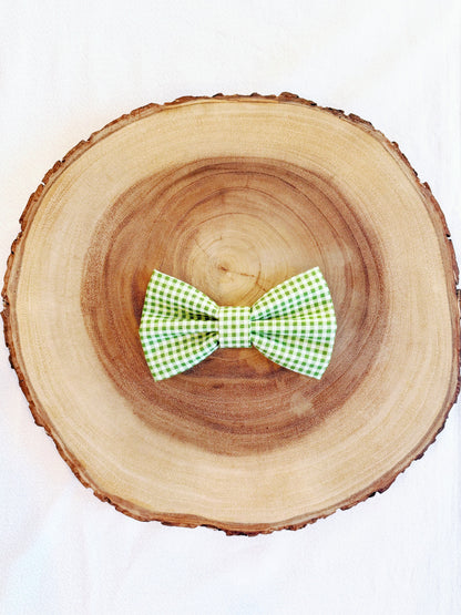 Green Plaid Bow - 1