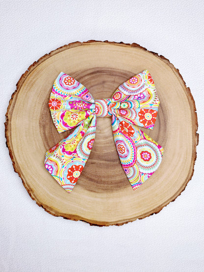 Fiesta Medallion Flowers Bow