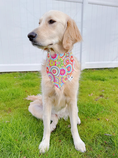 Fiesta Medallion Flowers And llama Bandana