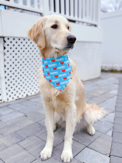 I Love Mommy Bandana - Blue