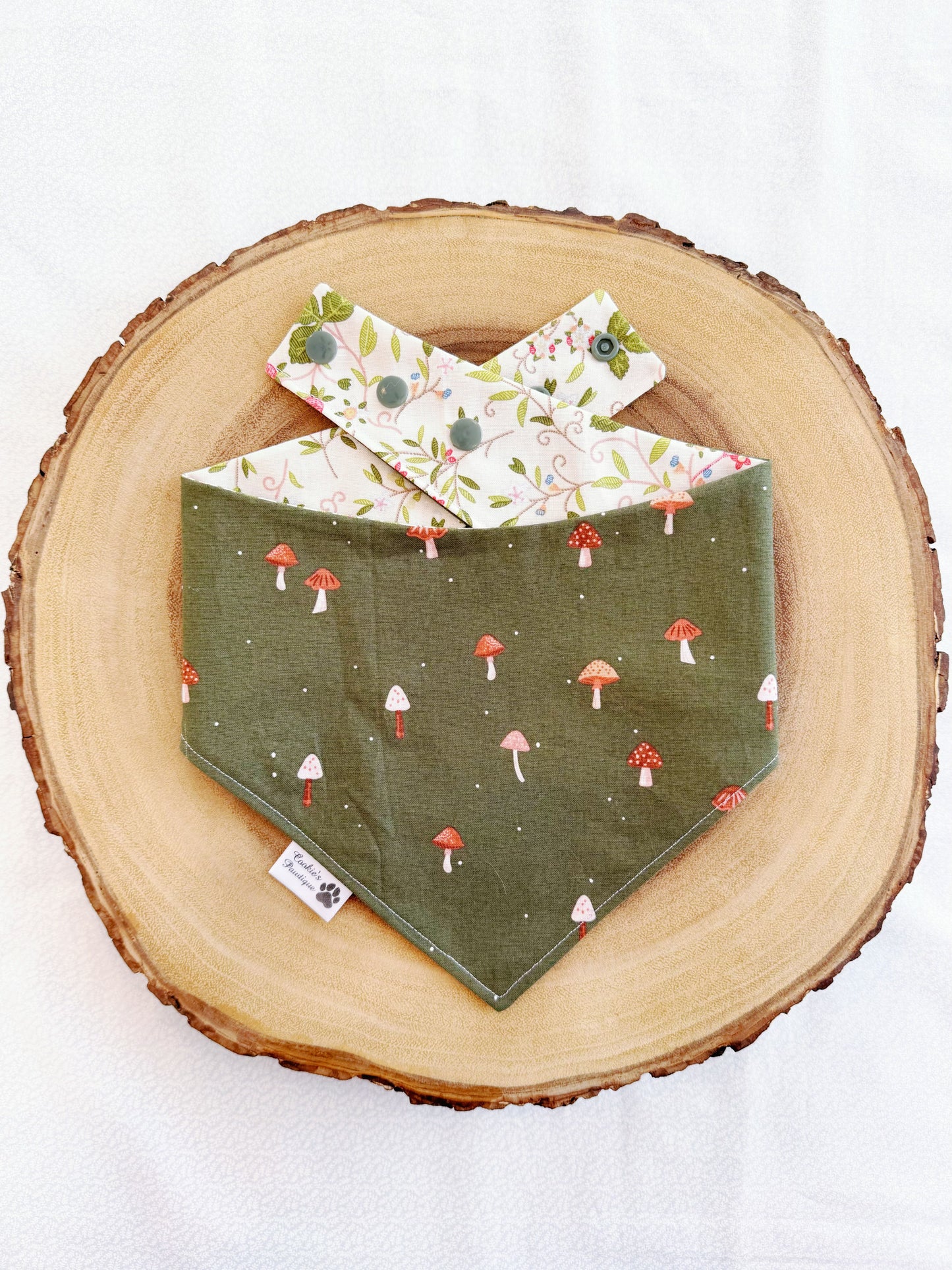 Strawberry Vines and Mushrooms Bandana