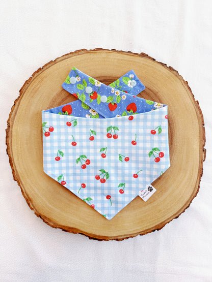 Cherries and Strawberry Vines Bandana