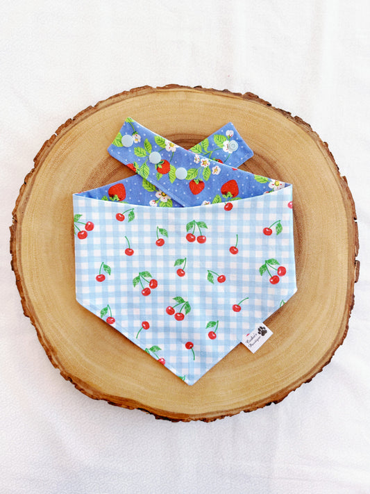 Cherries and Strawberry Vines Bandana