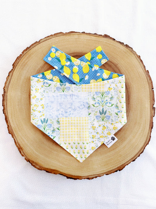 Spring Patchwork and Lemons Bandana