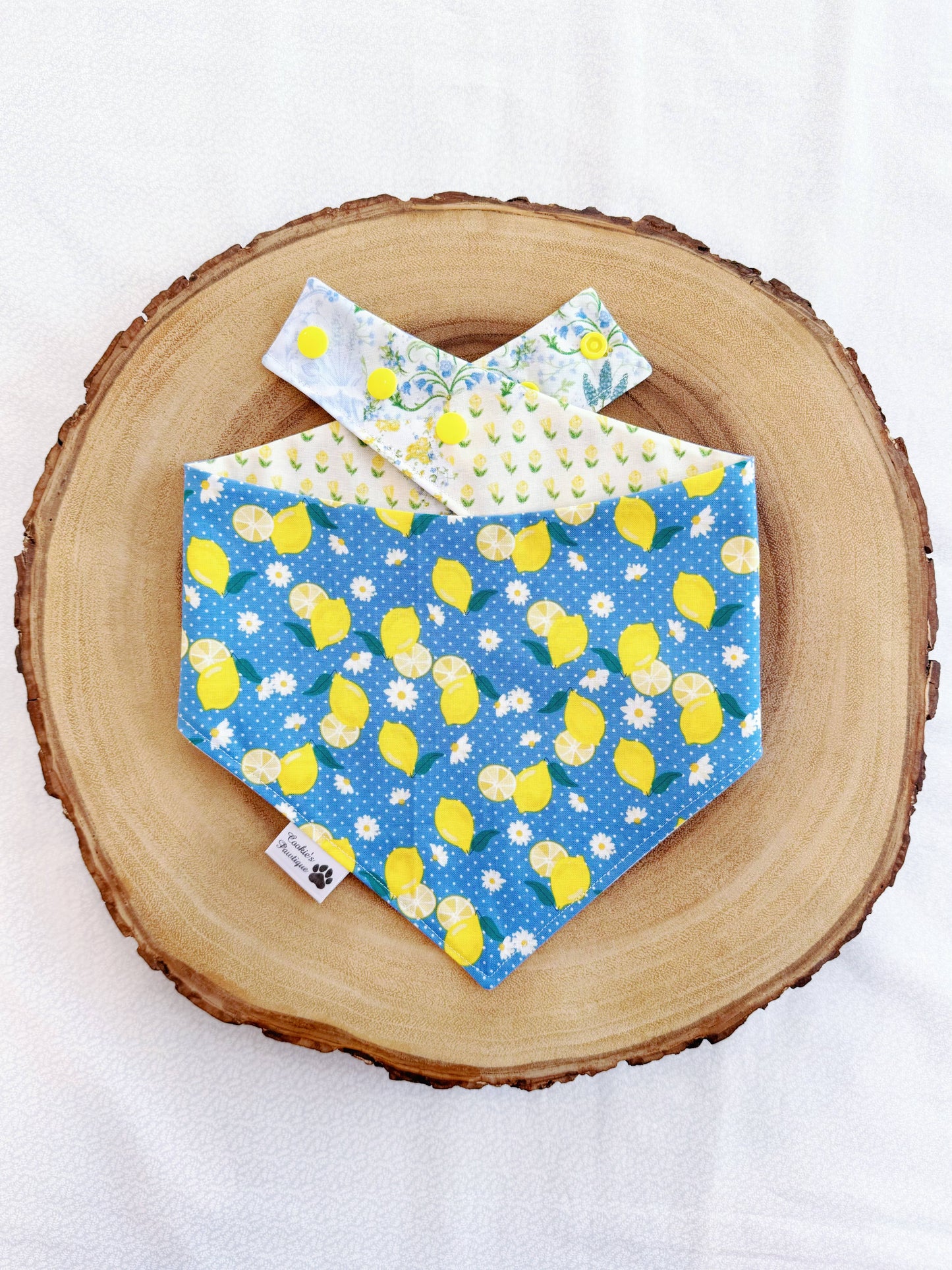 Spring Patchwork and Lemons Bandana