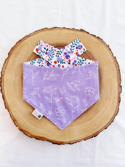 Blueberries and Flowers Bandana