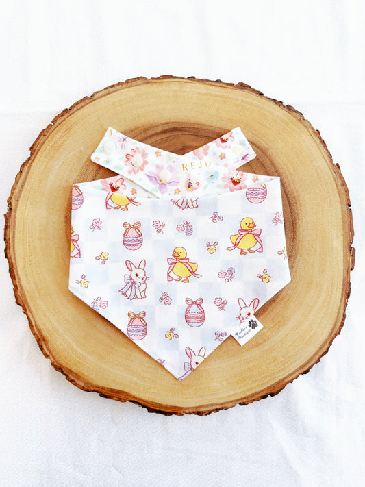 Cottagecore Easter Bunnies and Chicks Bandana