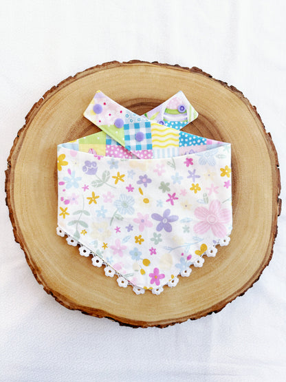 Pastel Easter Patchwork and Floral Bandana