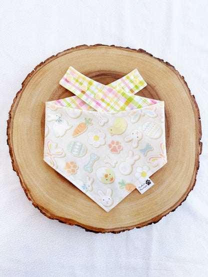 Easter Cookies and Pastel Plaid Bandana
