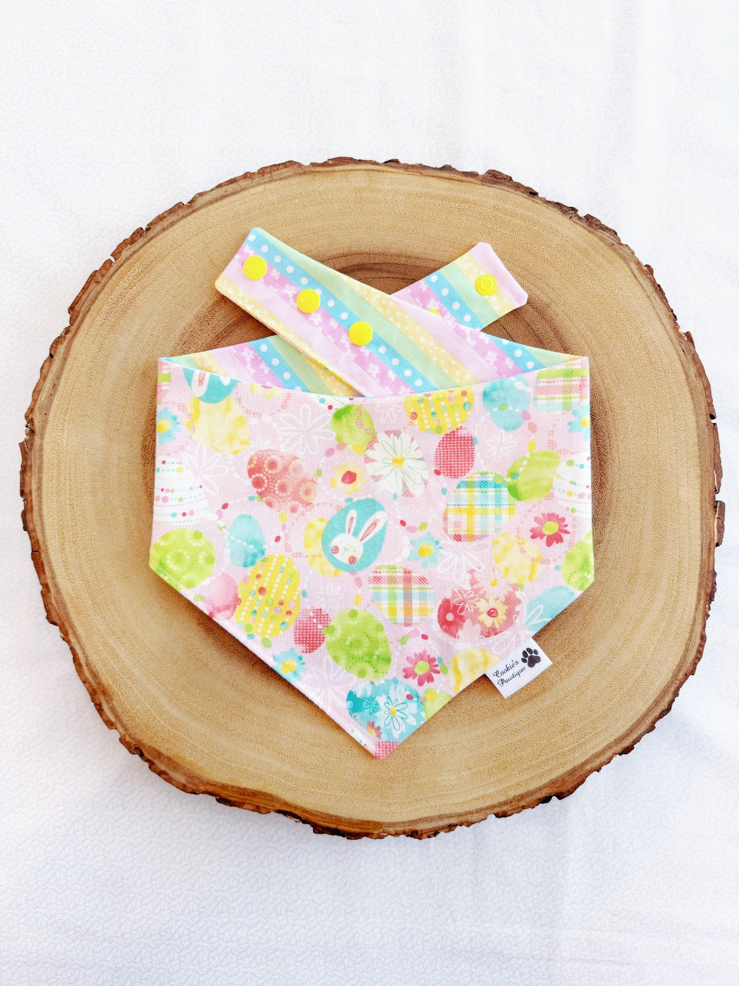 Pastel Easter Bunnies and Eggs Bandana