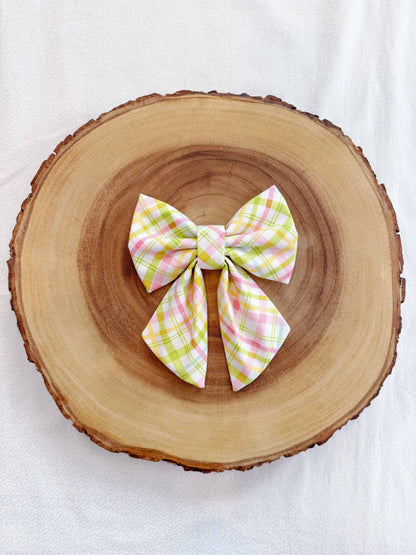 Pastel Plaid Bow