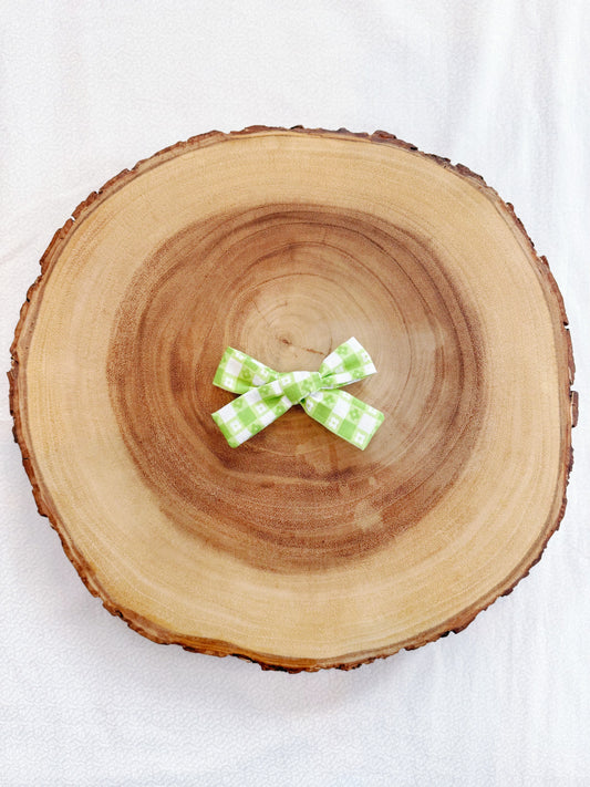 Flower Checks Hair Bow