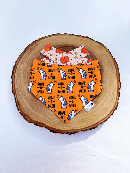 Howl-O-Ween And Pumpkin Candy Corn Bandana