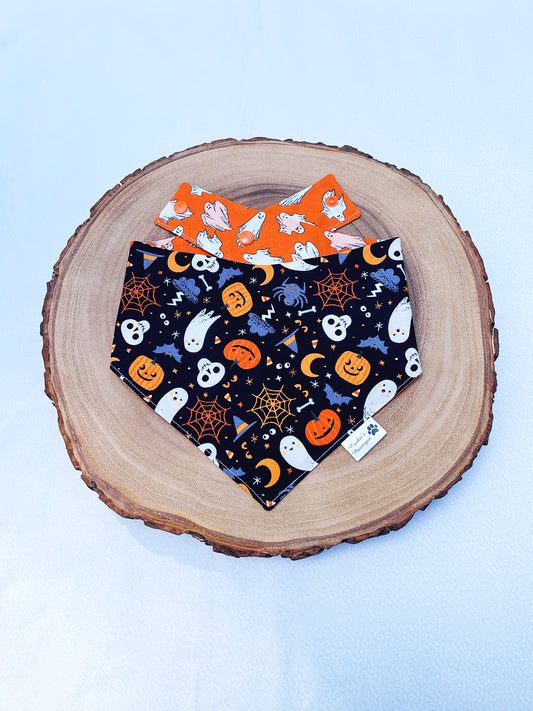 Halloween Ghost & Pumpkins Bandana