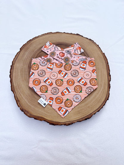 Floral Pumpkin Pies and Coffee Donuts Bandana