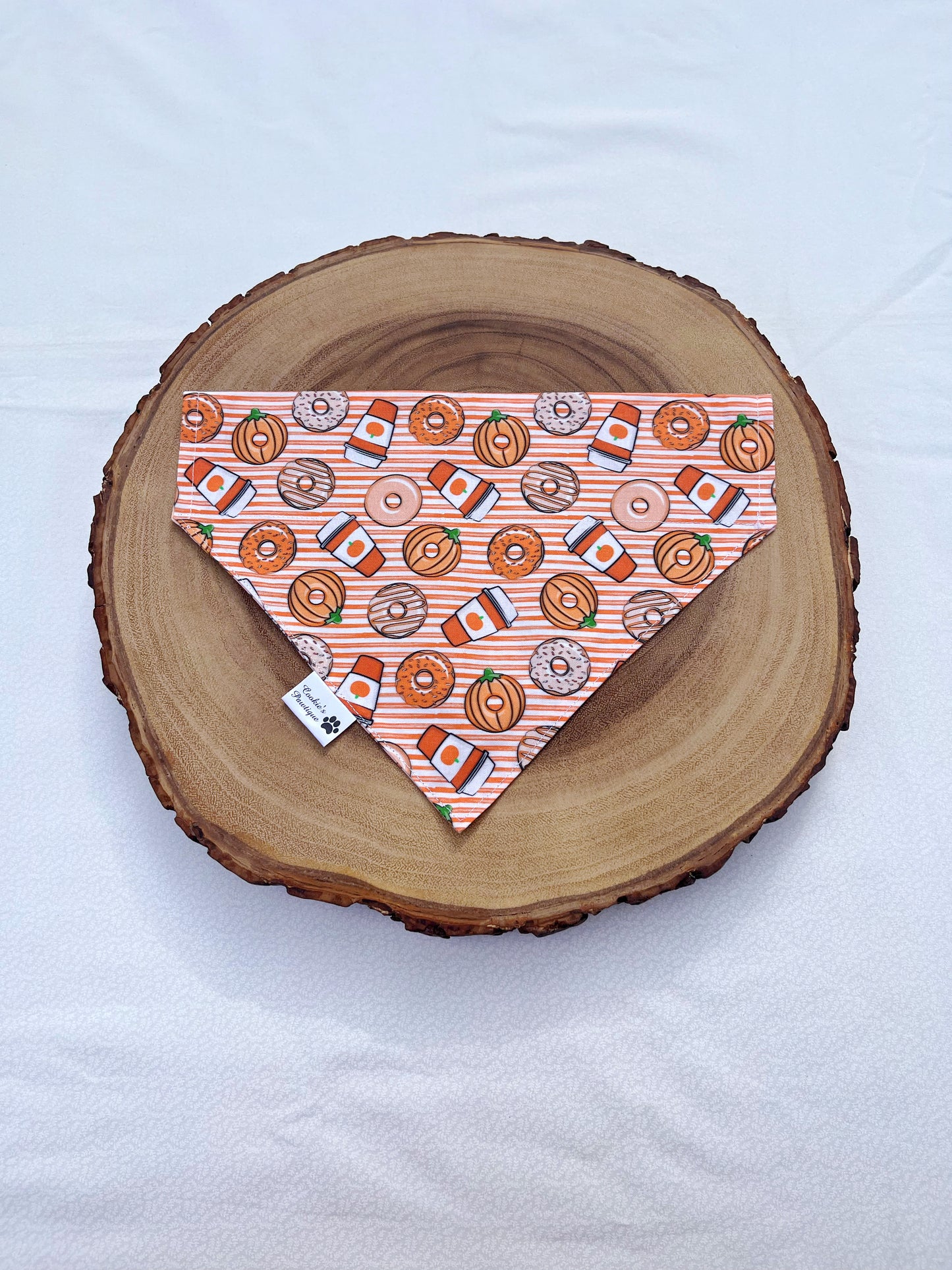 Floral Pumpkin Pies and Coffee Donuts Bandana