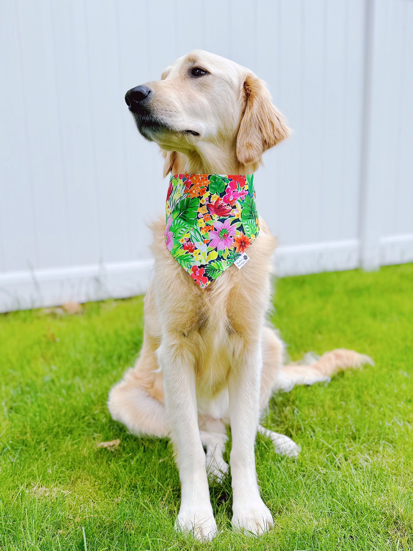 Tropical Floral And Palm Leaves Bandana