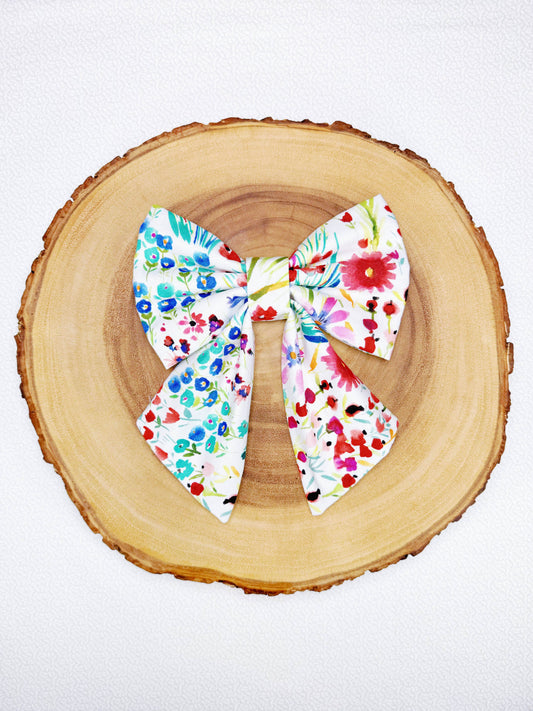 Watercolor Floral Bow